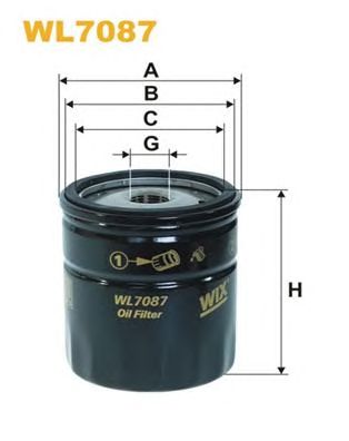 WIX FILTERS wl7087 -  Фильтр масляный двигателя